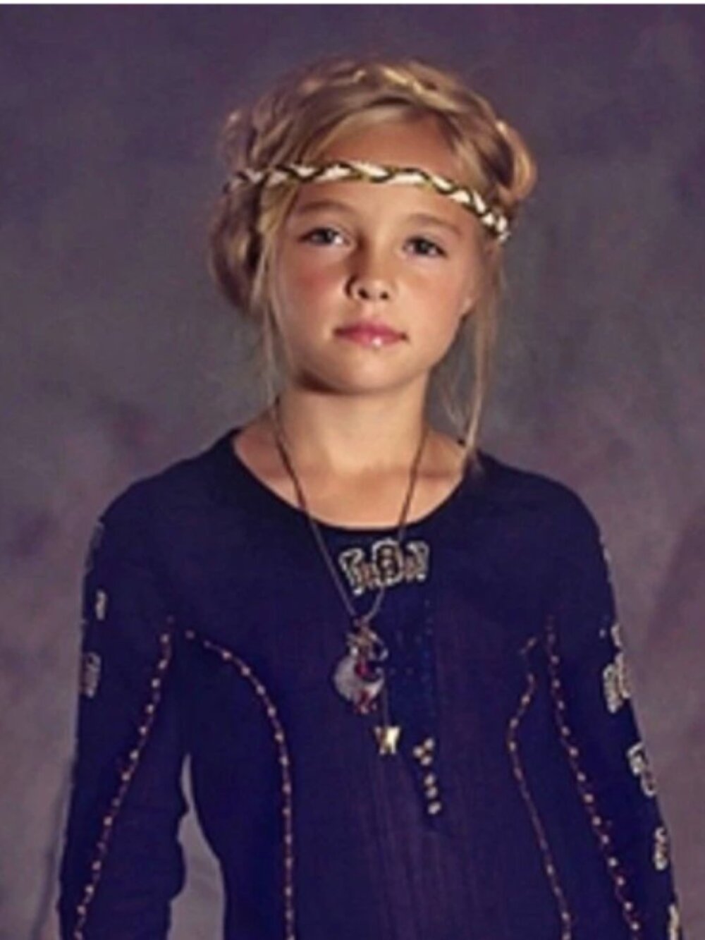 NWT Jak & Peppar Slate Crochet Motif Hannah Braided Headband - Large